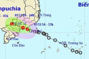  Áp thấp nhiệt đới: cứu hộ 8 thuyền viên ở Phú Quý 