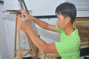 Về miệt thứ Kiên Giang ngắm tranh vỏ tràm độc đáo