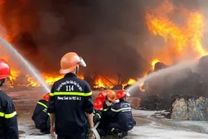 Đám cháy trùm lên lưới cao thế, toàn Vũng Tàu mất điện