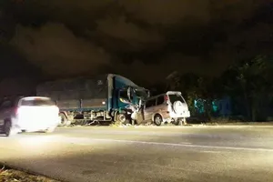 1 trung tá công an tử vong trên xe 7 chỗ