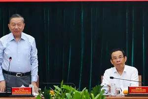 Bộ trưởng Công an Tô Lâm làm việc với Ban Thường vụ Thành ủy TP.HCM