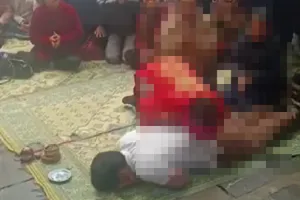 Người phụ nữ trong clip ‘hổ thần nhập' ở Chùa Hương Tích cam kết không tái phạm