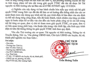 Quảng Ngãi phê bình 6 chủ tịch cấp huyện vì chậm giải quyết thủ tục đất đai