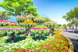 Phối cảnh đường hoa Tết Ất Mùi 2015 tại Sài Gòn