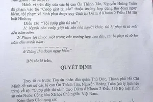 Giật bánh mì, chuối sấy 45 ngàn đồng: Bị truy tố từ 3-10 năm tù 
