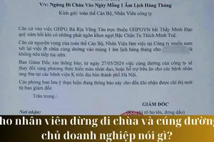 Cho nhân viên dừng đi chùa và cúng dường, chủ doanh nghiệp nói gì?