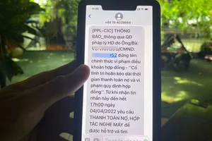 Cảnh giác trước những tin nhắn đòi nợ mạo danh CIC