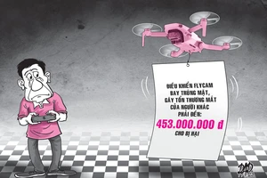 Bị xử hình sự vì chơi flycam gây thương tích