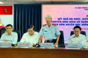 Ông Trần Đình Trữ, Phó Chánh Thanh tra TP, thông tin về 1.386 hồ sơ sai phạm đất đai tại huyện Hóc Môn.