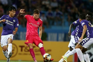 Geovane, cầu thủ từng phá lưới Hà Nội ở V-League 2020 nay khoác áo Hà Nội chống lại đồng đội cũ ở Sài Gòn.