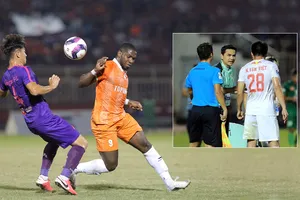 T. Bình Định có sát thủ Rimario (ảnh lớn) từng khoác áo HA Gia Lai trước đây, còn HA Gia Lai đang mạnh lên với hơi thở của Kiatisak.