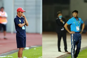 HLV Minh Đức trẻ trung sẽ tính nước cờ gì để đấu với HLV Huỳnh Đức giàu kinh nghiệm trên sân Hòa Xuân.