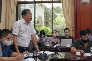 Ông Nguyễn Hoài Nam, Phó Tổng thư ký Hiệp hội Chế biến và xuất khẩu thủy sản Việt Nam (VASEP), phát biểu tại cuộc họp.