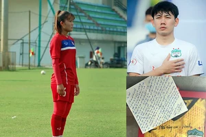 Tuyển thủ Minh Vương và món quà năng lượng tích cực gửi cầu thủ U-17 Trần Thị Hạnh dang dở nghiệp cầu thủ vì bệnh.