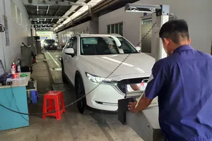 Ô tô chín chỗ kinh doanh vận tải, thời hạn đăng kiểm mới lên 24 tháng đối với chu kỳ đầu và 12 tháng đối với những chu kỳ tiếp theo.