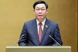 Chủ tịch QH Vương Đình Huệ phát biểu khai mạc kỳ họp thứ 2 QH khóa XV vào sáng 20-10.