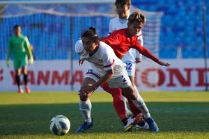 U-23 Myanmar trong trận thắng khó nhọc trước U-23 Đài Loan.