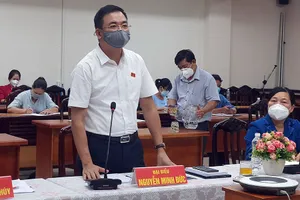 Đại biểu Nguyễn Minh Đức, Phó Chủ nhiệm Ủy ban Quốc phòng và An ninh của Quốc hội, tại buổi tiếp xúc cử tri ngày 17-11.