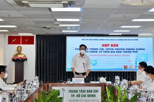 Ông Phạm Đức Hải, Phó Trưởng Ban chỉ đạo phòng chống dịch COVID-19 TP.HCM, thông tin tại buổi họp báo.