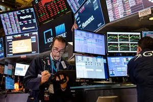 Các hoạt động giao dịch tại sàn chứng khoán TP New York, Mỹ hồi tháng 3-2020. 