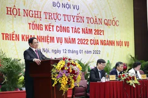 Thủ tướng Phạm Minh Chính phát biểu tại Hội nghị triển khai nhiệm vụ năm 2022 của ngành nội vụ.