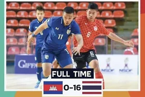 Chiến thắng kỷ lục 16-0 của Thái Lan trước Campuchia.