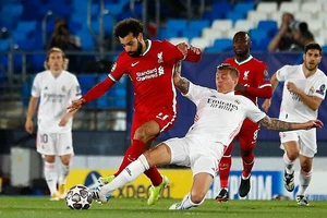 Trận Liverpool - Real Madrid mùa bóng trước.