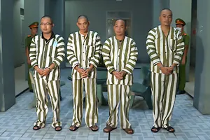 Hải, Phong, Lực, Hòa (từ trái qua).