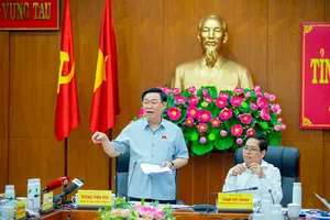 Chủ tịch Quốc hội Vương Đình Huệ tại buổi làm việc với tỉnh Bà Rịa-Vũng Tàu.