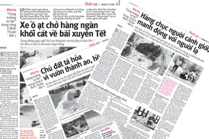 Loạt bài điều tra “Công trường sa tặc” trong rừng ở Bình Thuận được đăng tải trên báo Pháp Luật TP.HCM. 