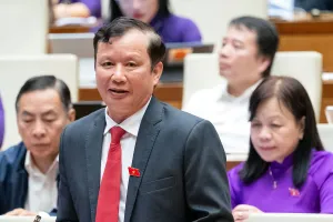 Bí thư Tỉnh ủy Thừa Thiên-Huế Lê Trường Lưu tại phiên thảo luận.