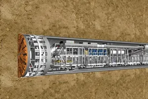 Đưa 'quái vật' trăm tấn đào hầm đường sắt Nhổn - ga Hà Nội