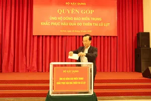 Bộ Xây dựng phát động quyên góp ủng hộ đồng bào Miền Trung