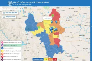 Hà Nội ra mắt bản đồ dò tìm thông tin dịch tễ COVID-19