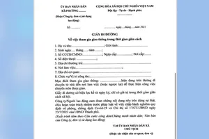 Hà Nội quy định mẫu giấy đi đường cho người được đi lại trong dịch COVID
