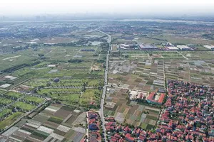 Quang cảnh huyện Mê Linh, Hà Nội từ trên cao