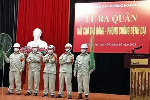 Đội bắt chó thả rông của phường đông dân nhất Hà Nội ra quân