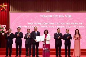 Thành uỷ Hà Nội công bố quyết định thành lập Ban Tuyên giáo và Dân vận 