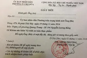 Thực hư việc phường 'ép' người dân đi khám sức khỏe