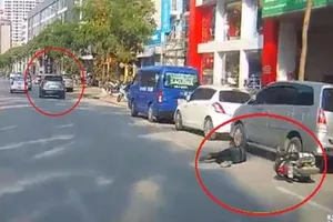Công an xác định tài xế nghi cố tình tông xe máy 