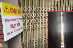 Hà Nội: Khiếp vía ngôi nhà nghiêng... 60 cm chờ đổ sập