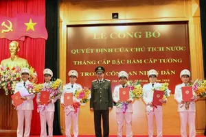 Thăng cấp bậc hàm cấp tướng trong CAND