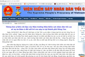 Thông tin mới vụ dâm ô trẻ em ở Vũng Tàu