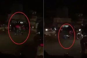 Sau va chạm, tài xế ô tô đánh gục người chạy xe máy