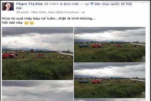 Bác bỏ tin “máy bay bị rơi tại Nội Bài”