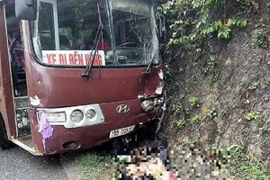 Xe chở khách đi lễ đền Hùng gây tai nạn