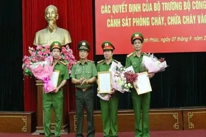 Công an Vĩnh Phúc có thêm 3 phó giám đốc