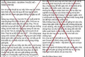 Công an ba quận truy tìm người tung tin đồn đánh thuốc mê