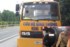 Xe cứu hộ chạy ngược chiều trên cao tốc