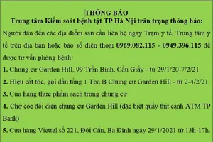 4 ca dương tính COVID-19, Hà Nội thông báo khẩn
